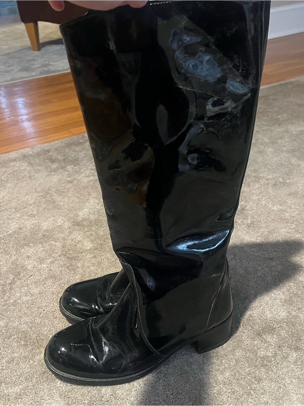 La CANADIENNE Black Patent Over-the-Knee Boots - Picture 2 of 5